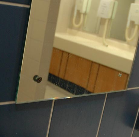 Dirty walls mirrors etc