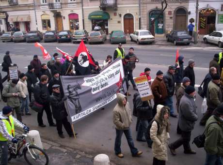 Some anarchists a 'Biker Not Bomber' & others trailing at the rear end