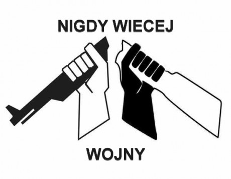 'Never War Again' - Slogan from Pope Paul VI and sign in Westerplatte, where Nazi's invaded Poland, 1939